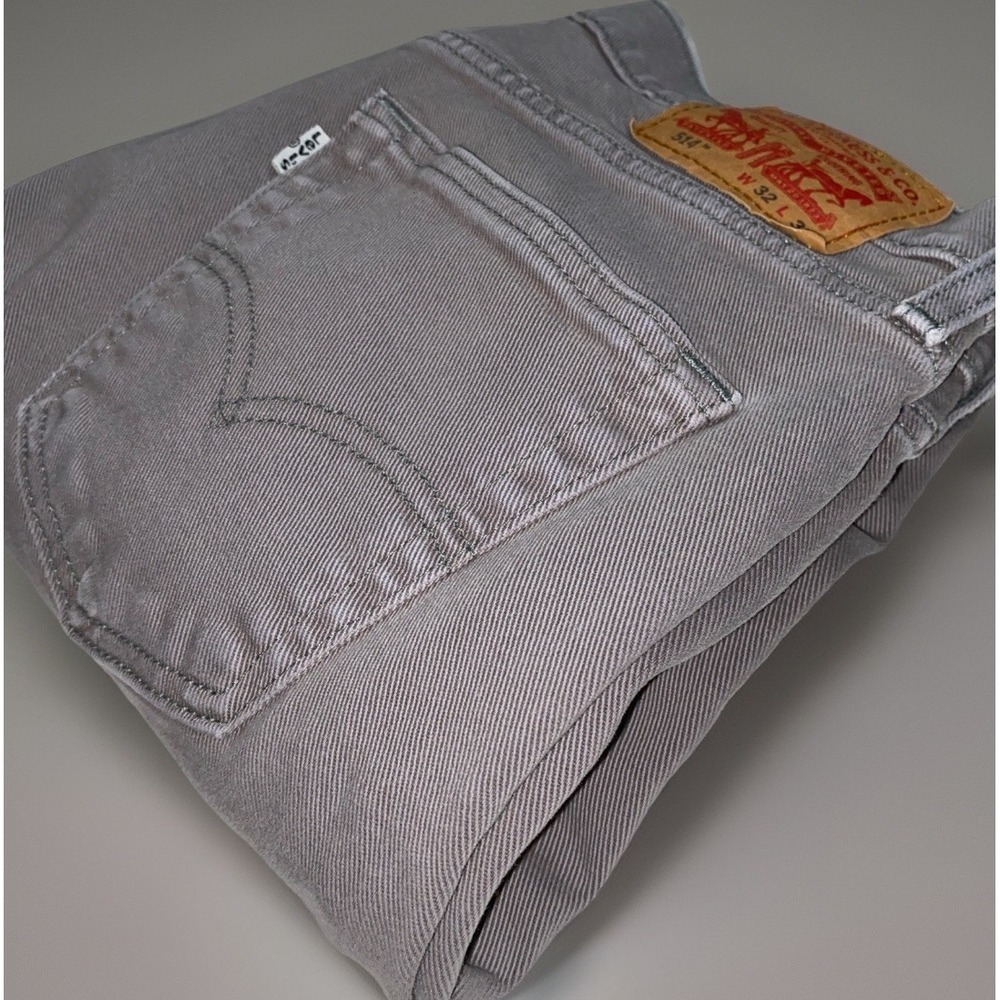 Levi's 514 Jeans Mens 32X28 Gray Stretch Denim Blokecore